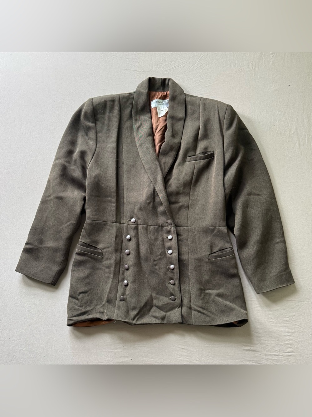 Vintage 80s Symphonie MR Wool Blend Double Breasted Blazer